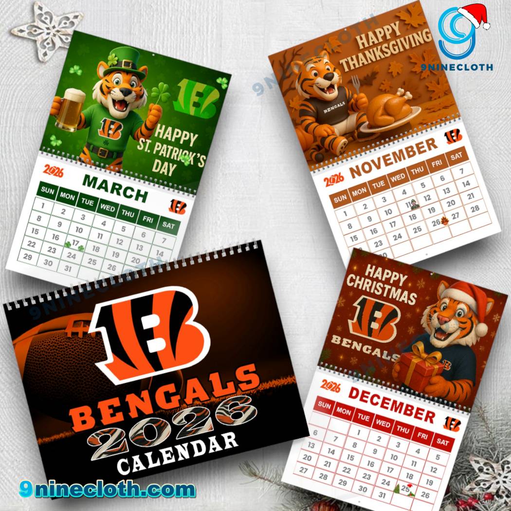 Cincinnati Bengals Wall Calendar 2026 FeshWt7