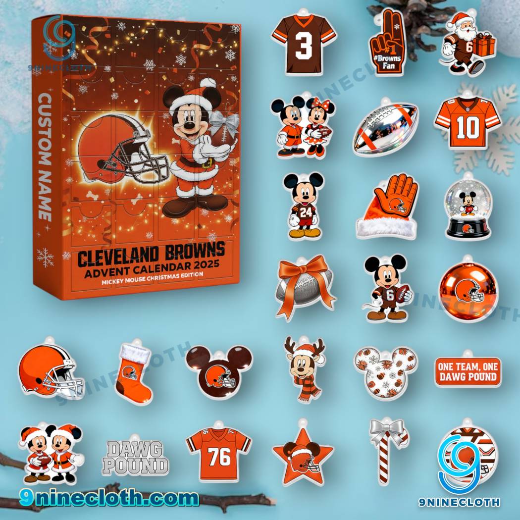 Cleveland Browns x Mickey Personalized Advent Calendar 2025-a GnzsXWB