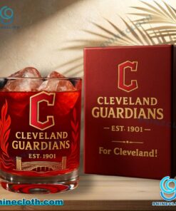 Cleveland Guardians Est. 1901 Whiskey Glass T1bgO3V
