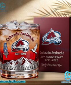 Colorado Avalanche 31st Anniversary 1995-2026 Whiskey Glass qGML6k1