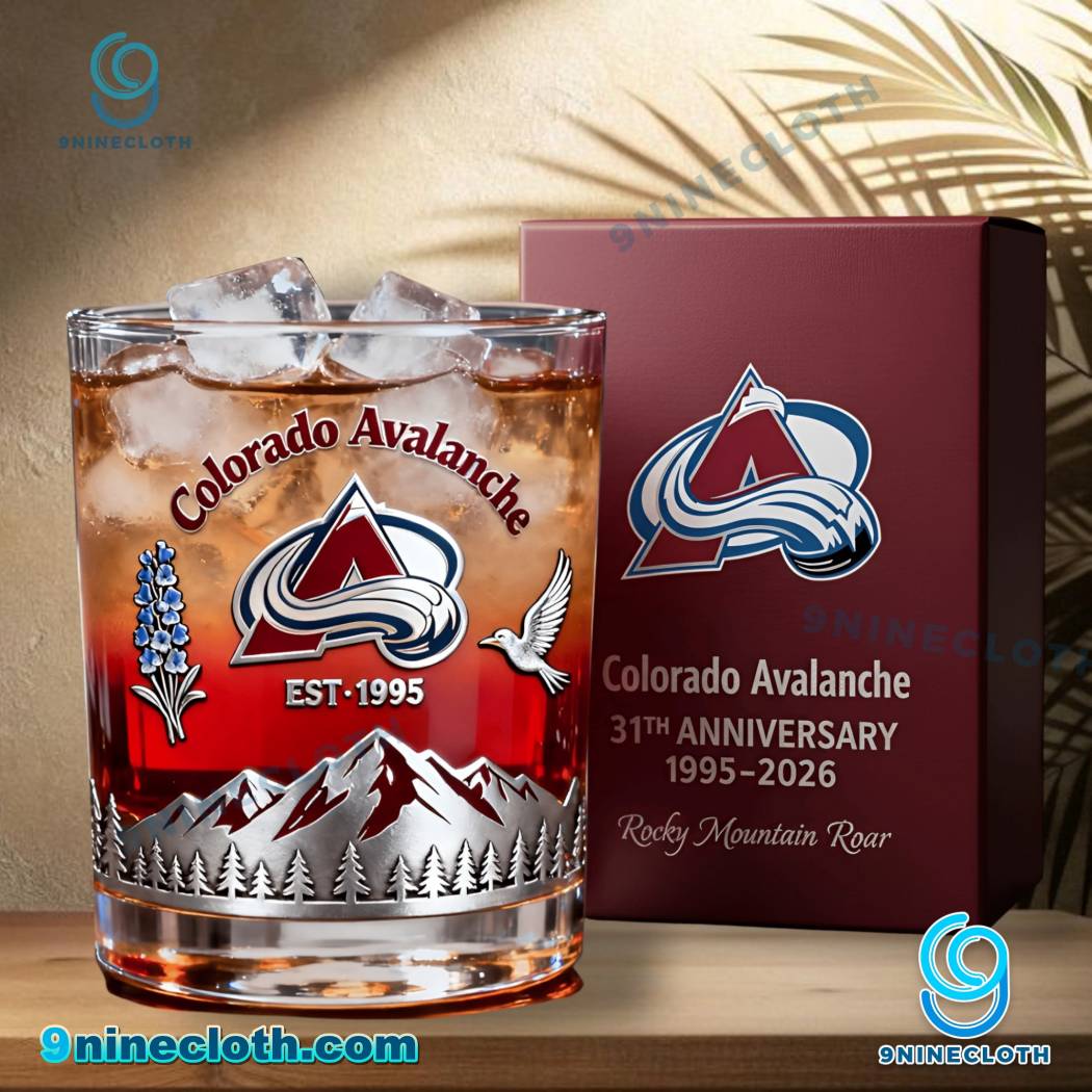 Colorado Avalanche 31st Anniversary 1995-2026 Whiskey Glass qGML6k1