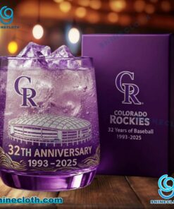 Colorado Rockies 32th Anniversary Whiskey Glass DU4Y5Ct