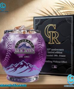 Colorado Rockies 33rd Anniversary Whiskey Glass fmJ3x0S