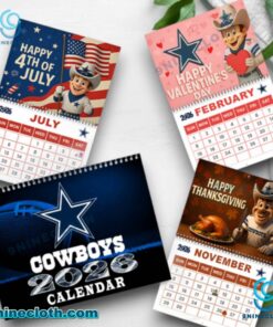 Dallas Cowboys 2026 Wall Calendar FrAmn95