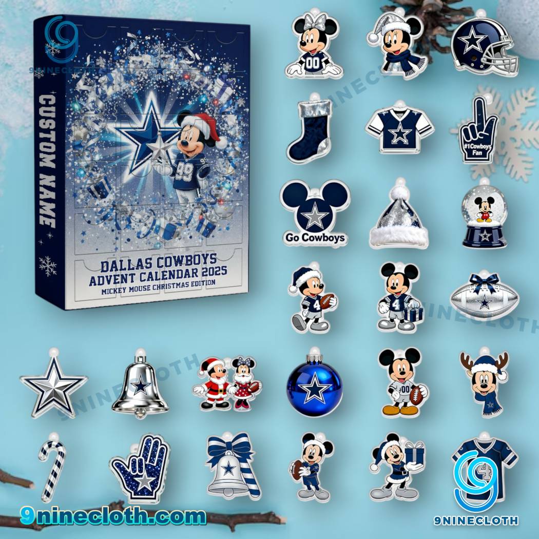 Dallas Cowboys x Mickey Personalized Advent Calendar 2025-a DK8LgvQ