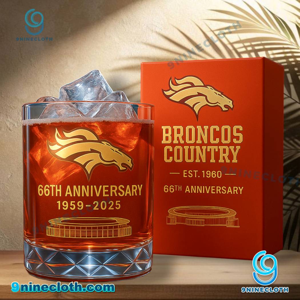 Denver Broncos NFL Legacy Anniversary 2025 Whiskey Glass buBYf28