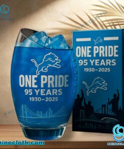 Detroit Lions 95 Years One Pride 1930-2025 Whiskey Glass NJWaCGE