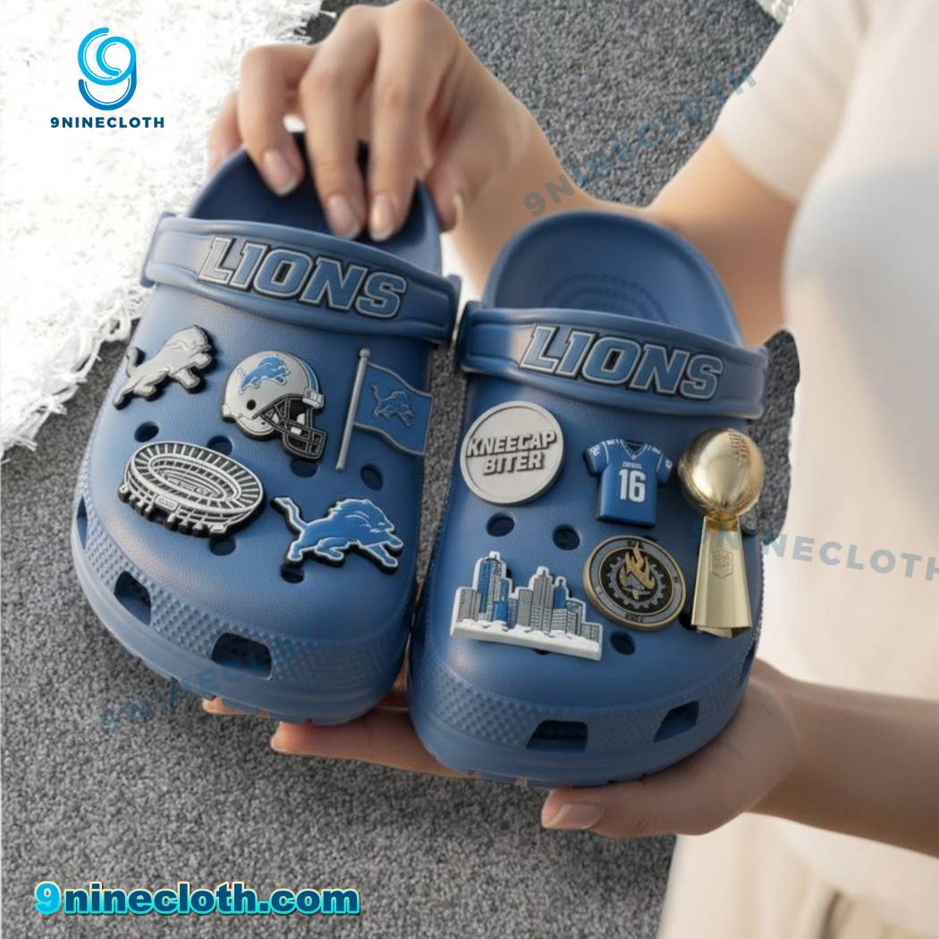 Detroit Lions Crocs With Charms-a 0vRqz6O