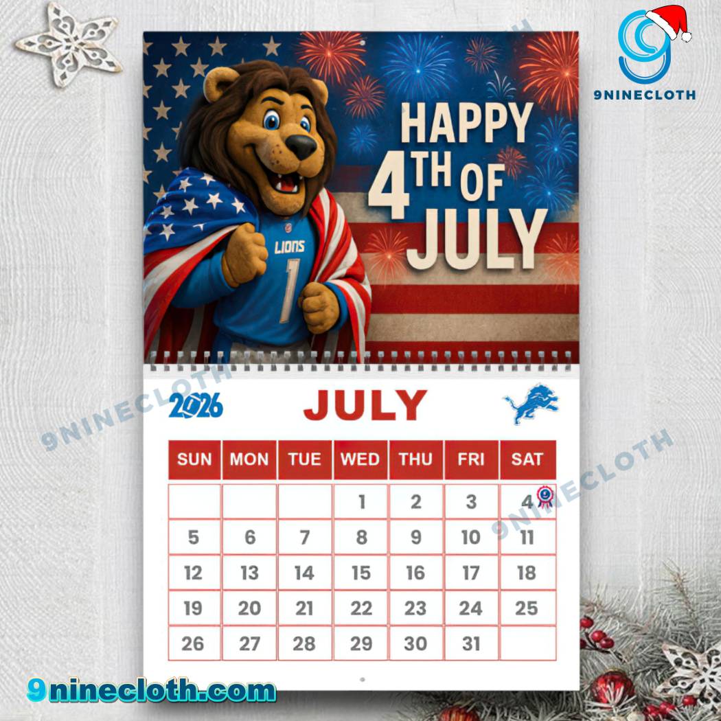 Detroit Lions Wall Calendar 2026-1-a flSiUHT