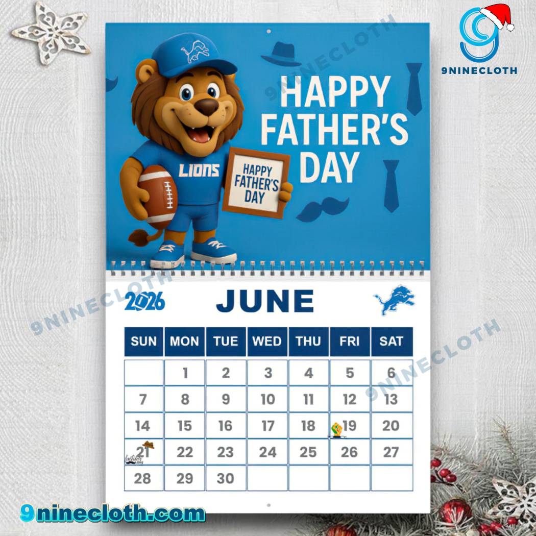 Detroit Lions Wall Calendar 2026-1-b lAPBeb2
