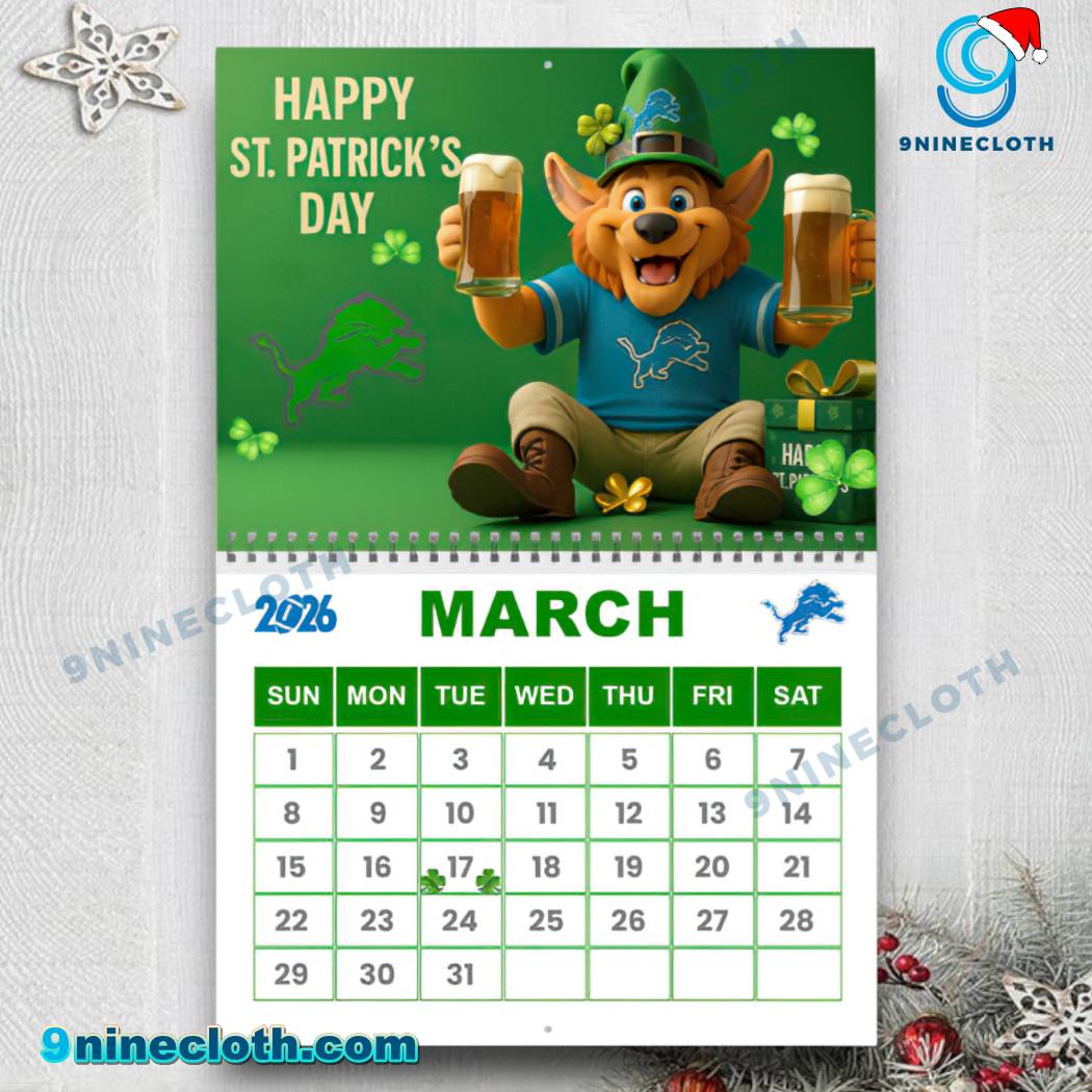 Detroit Lions Wall Calendar 2026-1-y 0o72yRp
