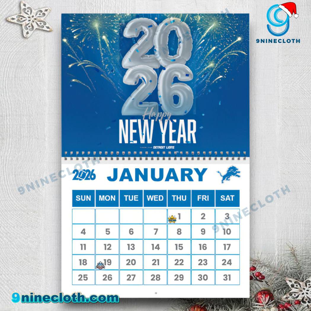 Detroit Lions Wall Calendar 2026-b nUz3pv4