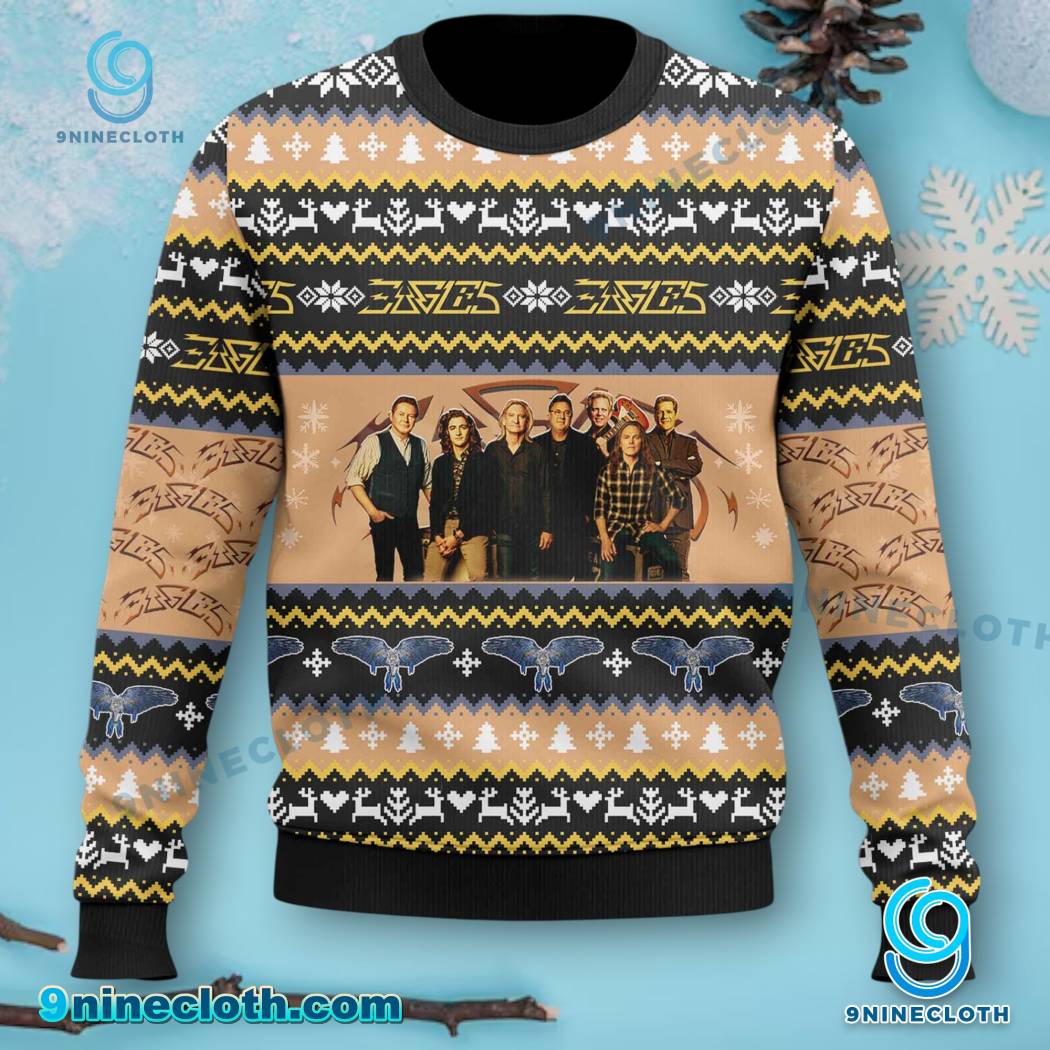Eagles Band 55th Anniversary 1971-2026 Ugly Christmas Sweater-a r0aokhS