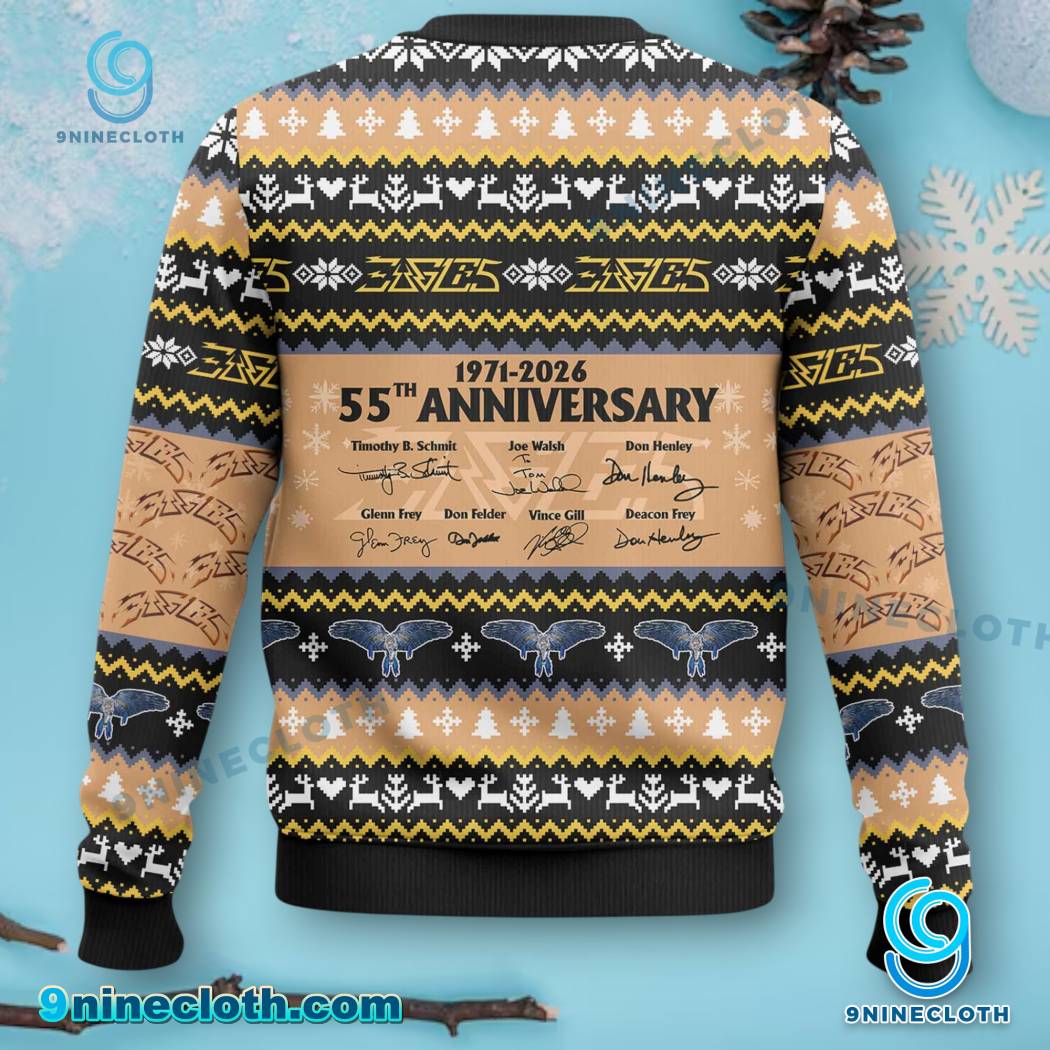 Eagles Band 55th Anniversary 1971-2026 Ugly Christmas Sweater-b 74RgxEd