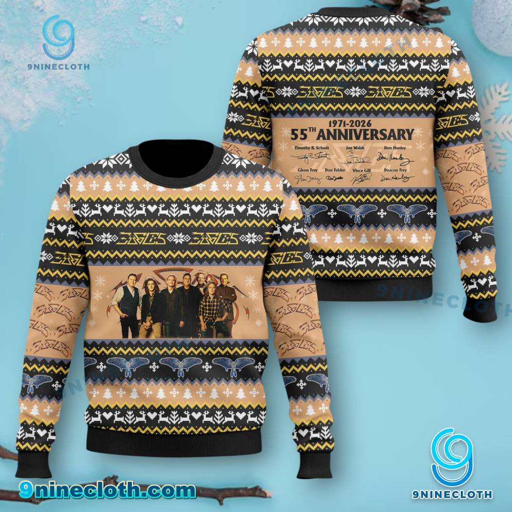 Eagles Band 55th Anniversary 1971-2026 Ugly Christmas Sweater yYUpqZz
