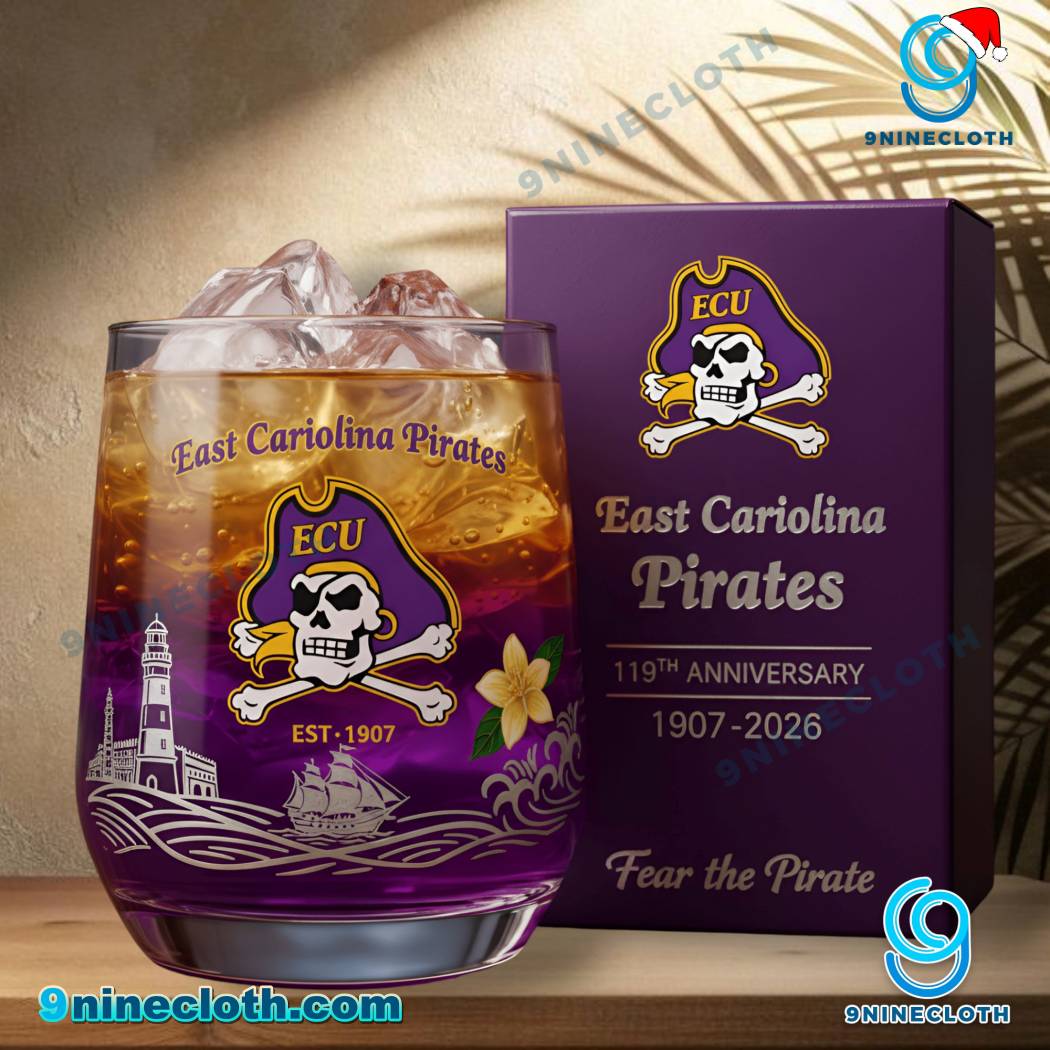 East Carolina Pirates 119th Anniversary 1907-2026 Whiskey Glass uFnxrIT