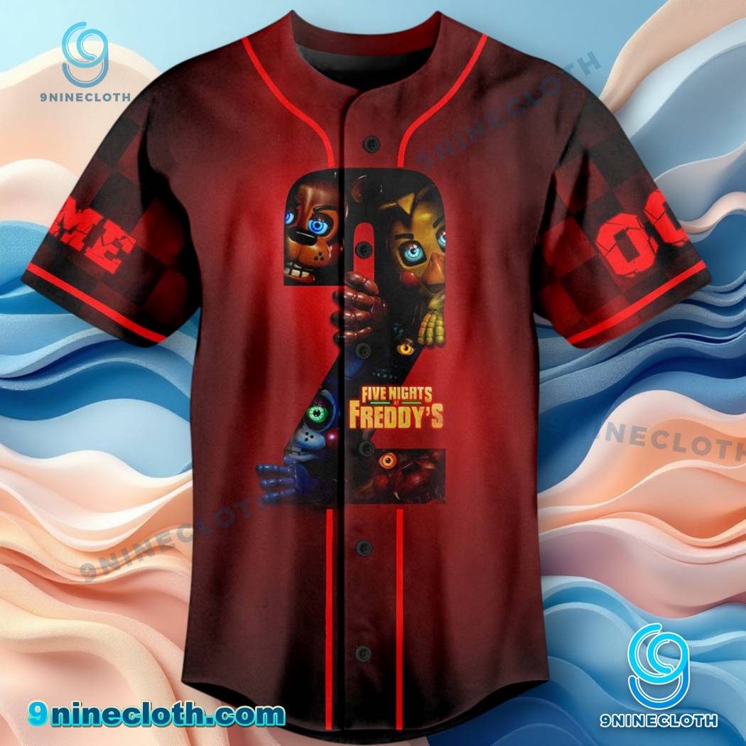 Five Nights At Freddy's 2 Personalized Baseball Jersey-a tRsgNd8