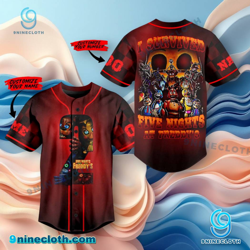 Five Nights At Freddy's 2 Personalized Baseball Jersey CFG7qmt