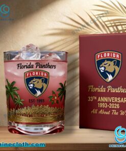 Florida Panthers 33th Anniversary 1993-2026 Whiskey Glass qJfCd6X