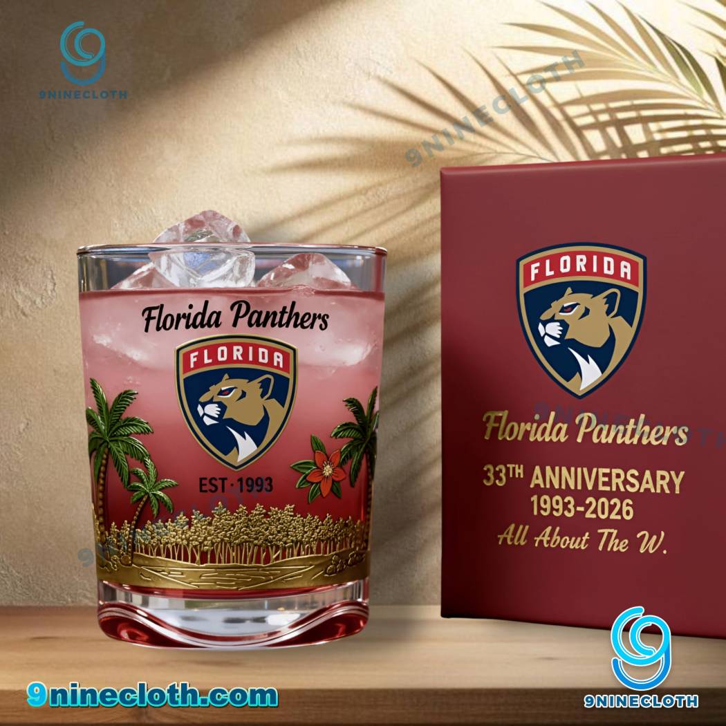 Florida Panthers 33th Anniversary 1993-2026 Whiskey Glass qJfCd6X