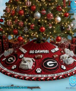 Georgia Bulldogs How 'bout Them Dawgs Christmas Tree Skirt D3vuhWw