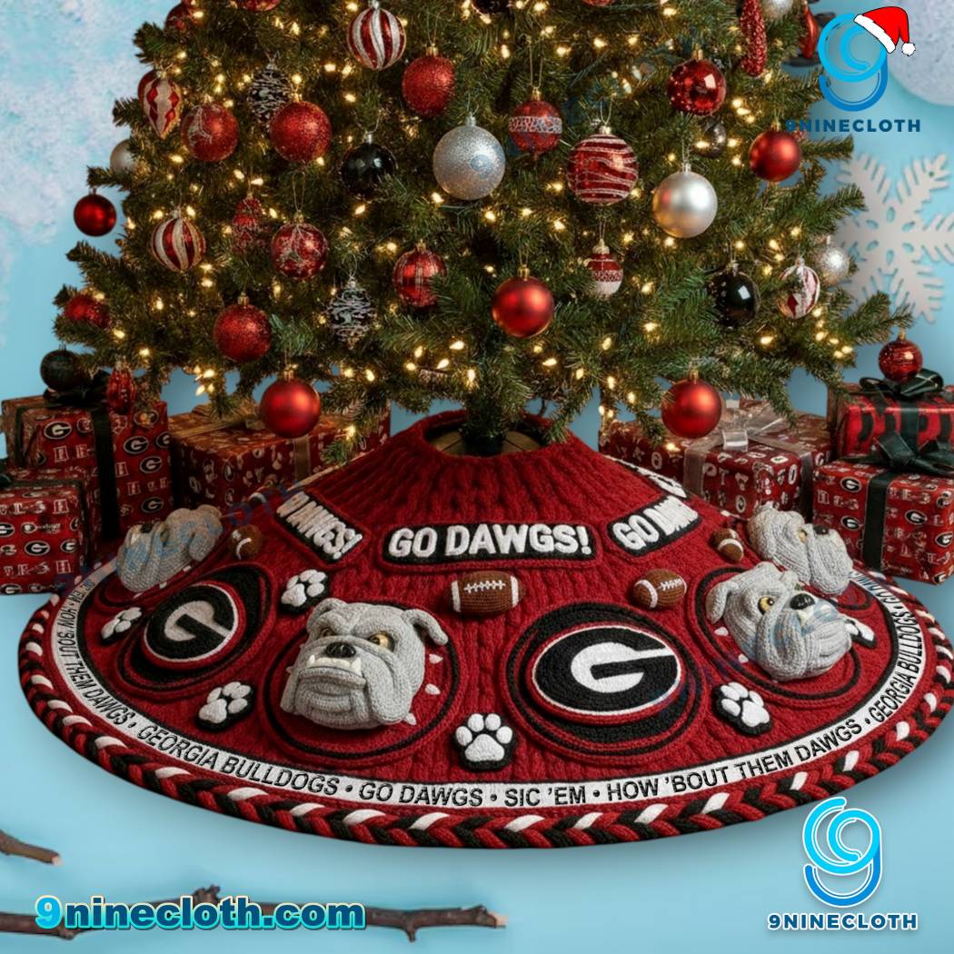 Georgia Bulldogs How 'bout Them Dawgs Christmas Tree Skirt D3vuhWw