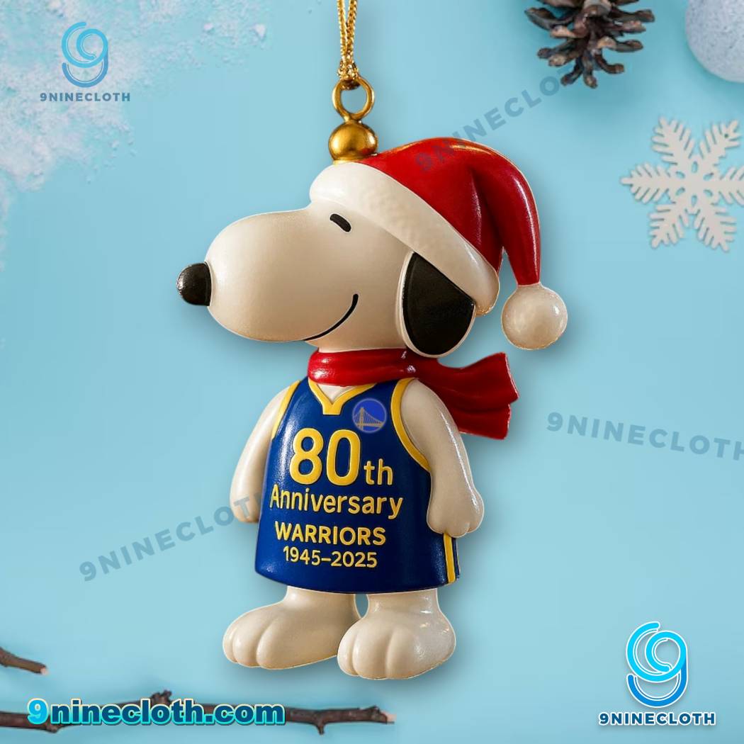 Golden State Warriors X Snoopy 80th Anniversary Christmas Ornament w7EWxgc