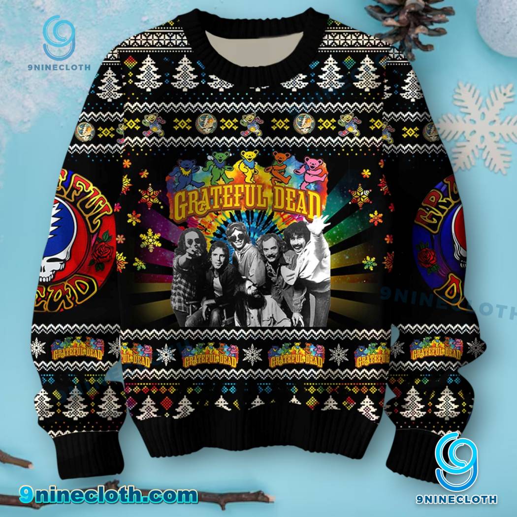 Grateful Dead 60th Anniversary Ugly Christmas Sweater-b prg6oIW