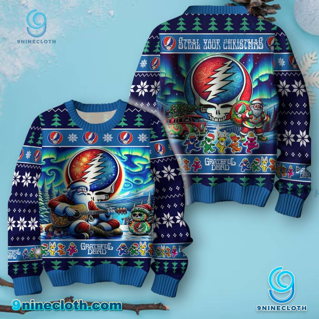 Grateful Dead Steal Your Christmas Aurora Sweater QJLuBsr