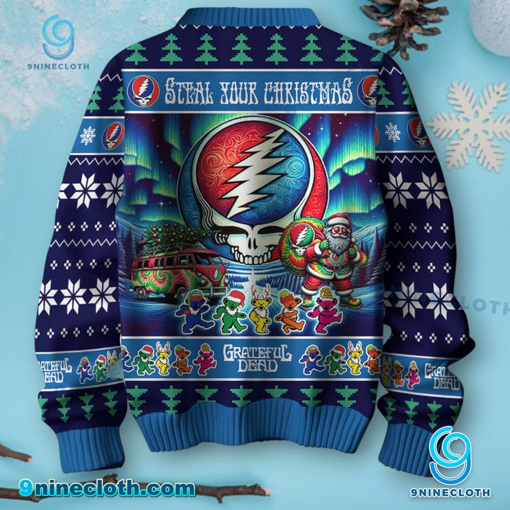 Grateful Dead Steal Your Christmas Aurora Sweater-b htag0iz