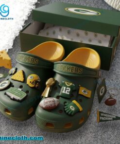 Green Bay Packers Crocs With Charms QoVN8PE