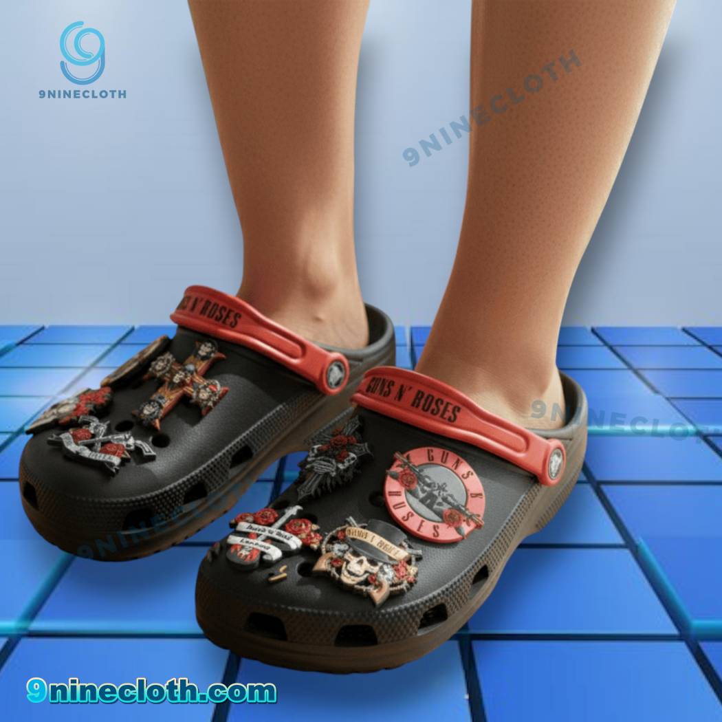 Guns N' Roses Crocs With Charms-b 0pYruUe