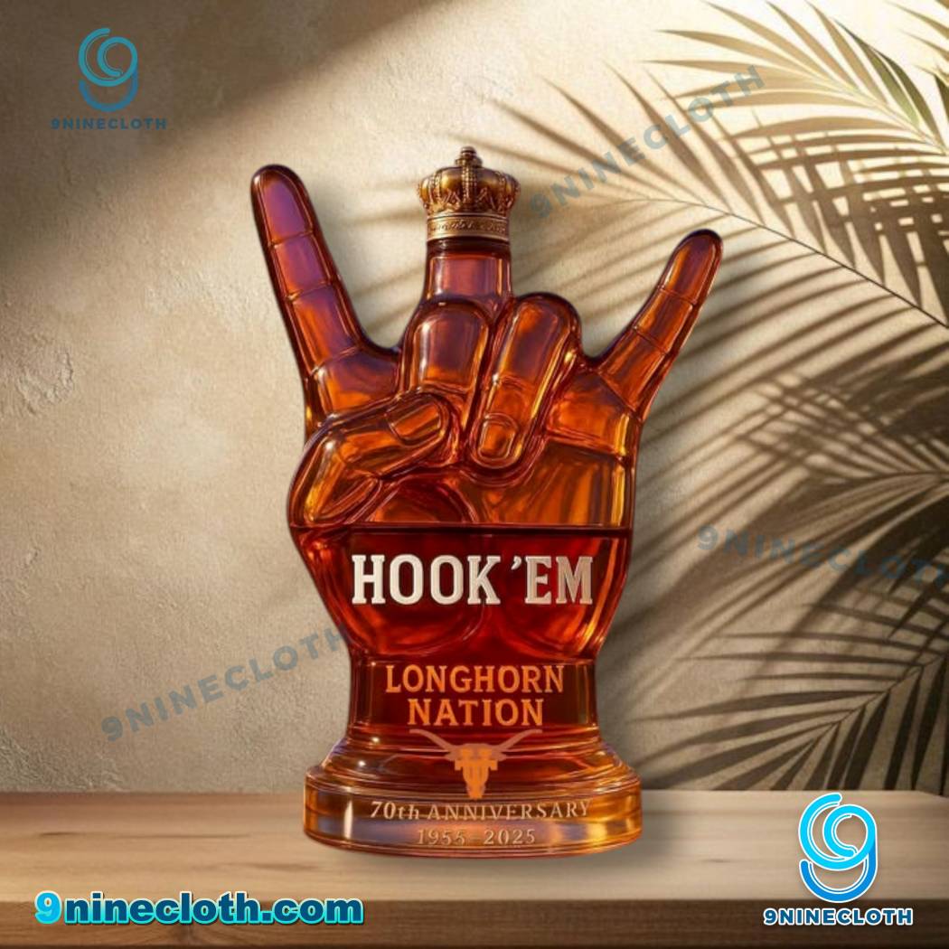 Hook 'em Longhorn Nation 70th Anniversary 1955-2025 Whiskey Bottle nm2ugME