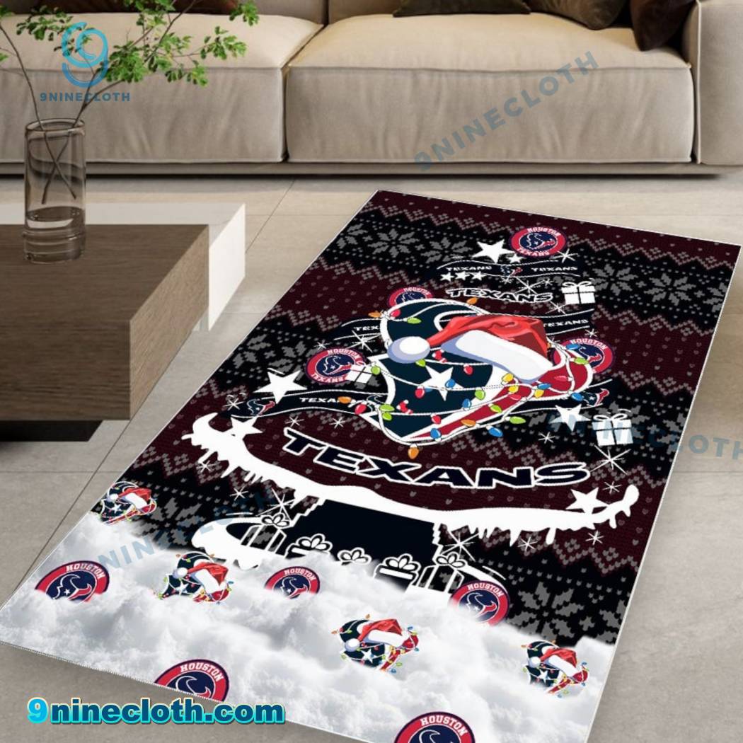 Houston Texans NFL Football Christmas Tree Rug Carpet 1UJMhZH