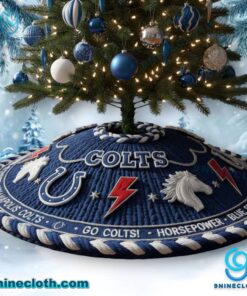 Indianapolis Colts Horsepower Christmas Tree Skirt n75ZOUS