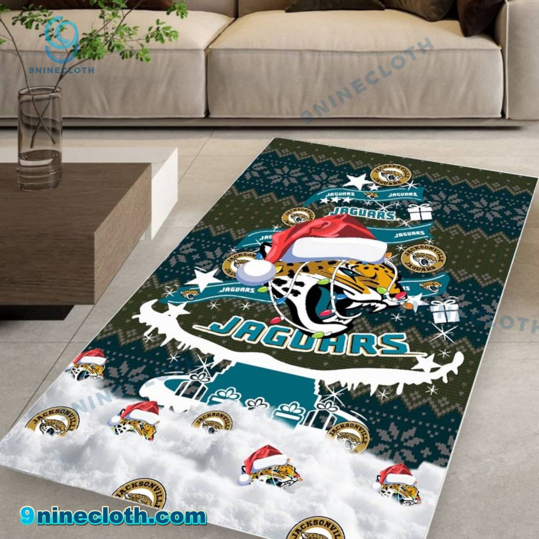 Jacksonville Jaguars NFL Football Christmas Tree Rug Carpet j4xHDMa