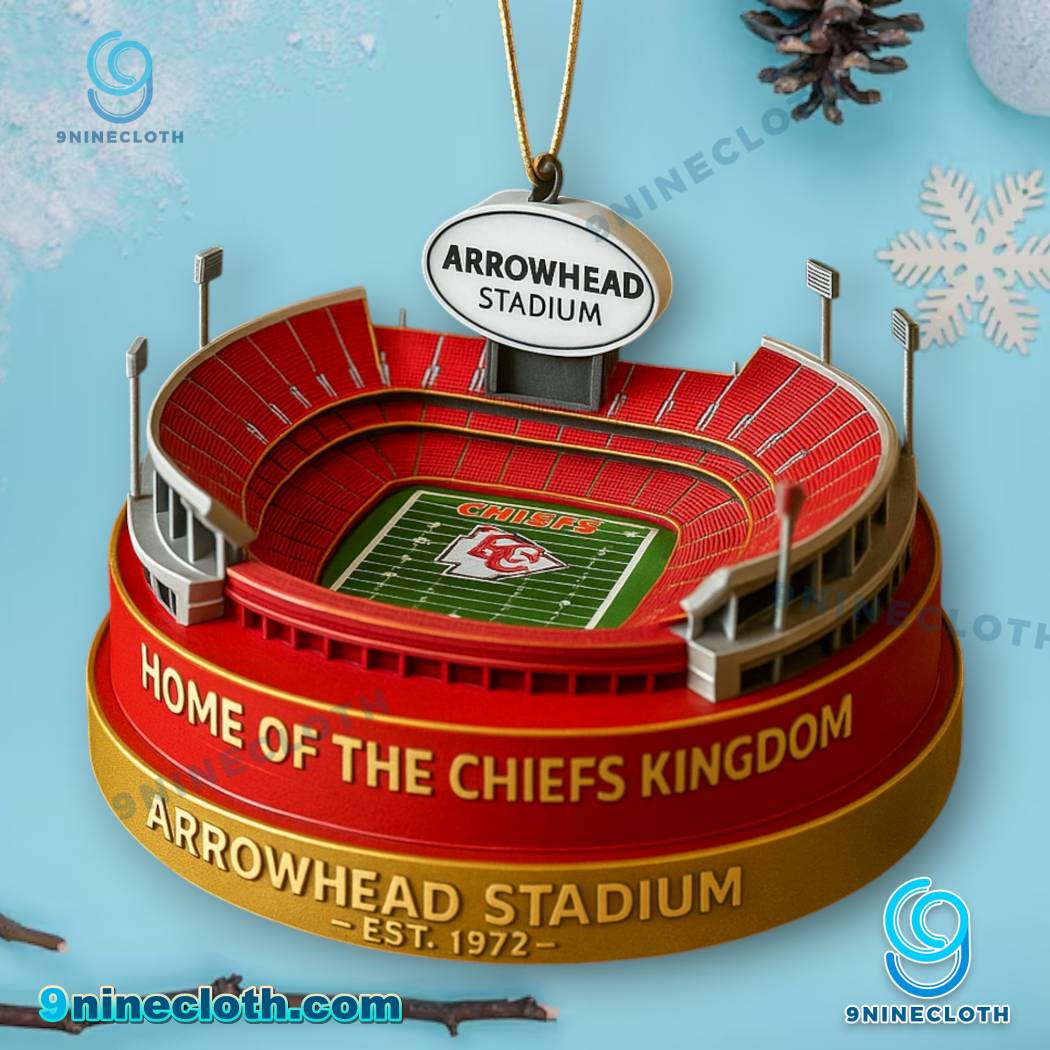 Kansas City Chiefs Arrowhead Stadium Christmas Ornament F1qfadz