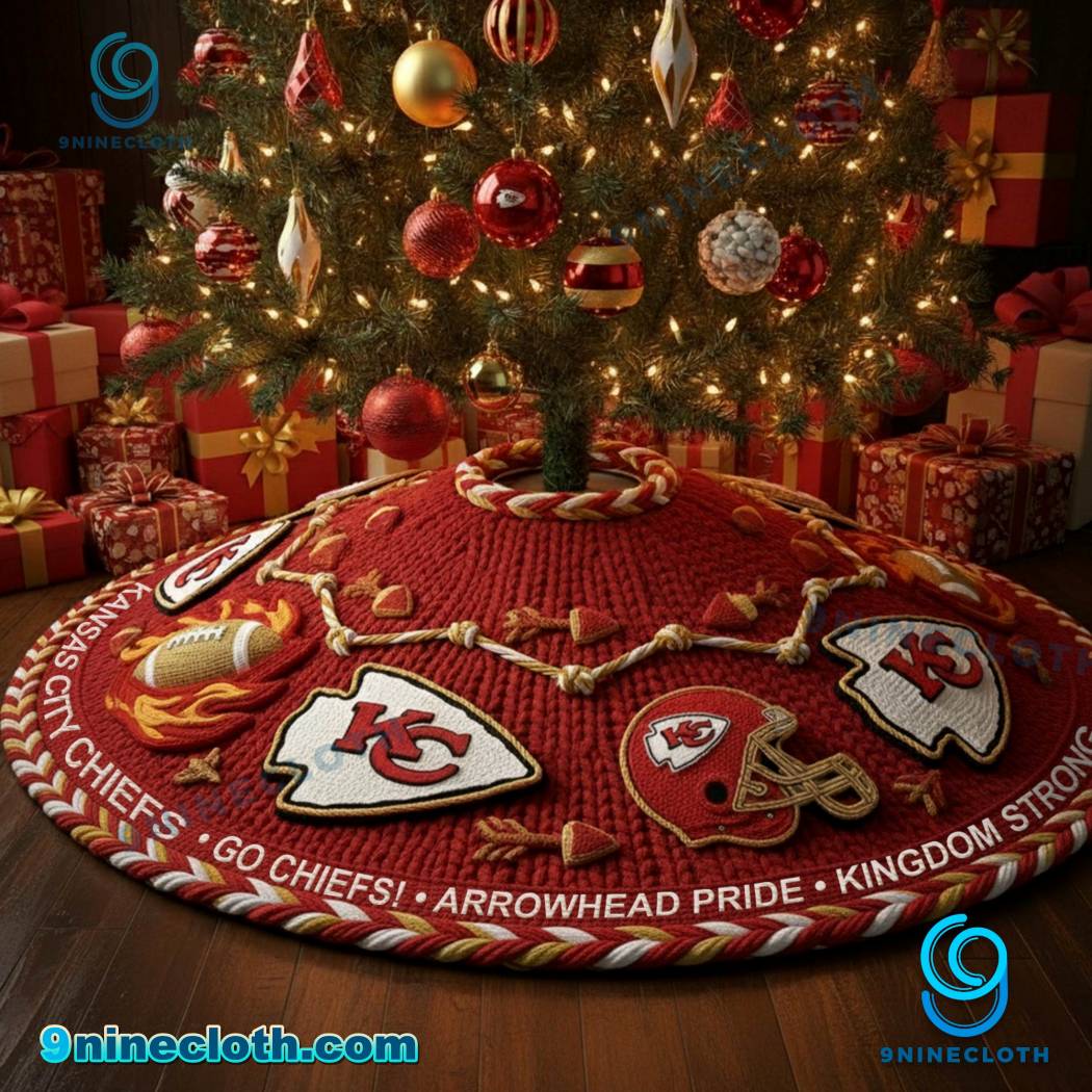Kansas City Chiefs Go Chiefs Arrowhead Pride Kingdom Strong Christmas Tree Skirt E6xTKR2