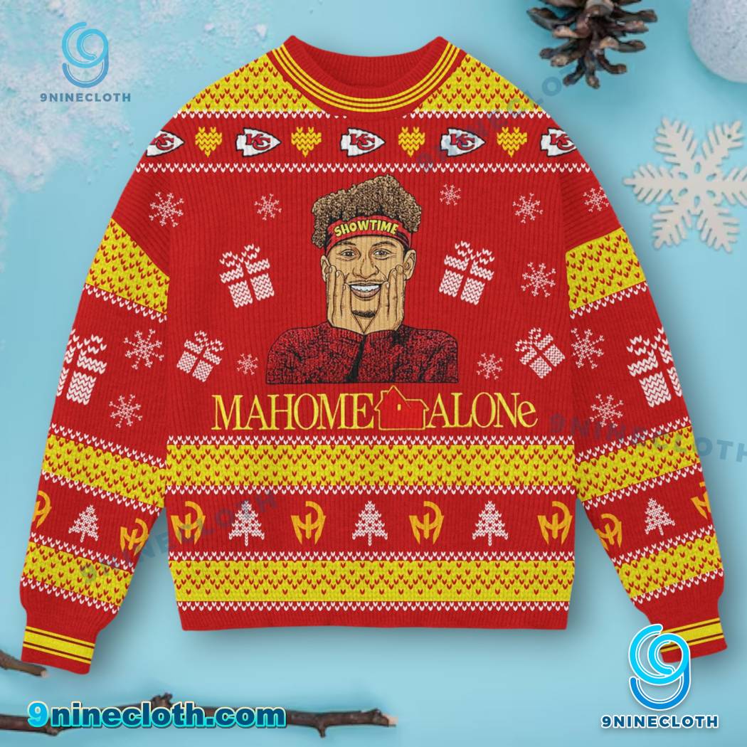 Kansas City Chiefs Mahome Alone Ugly Christmas Sweater-a SahfMxE