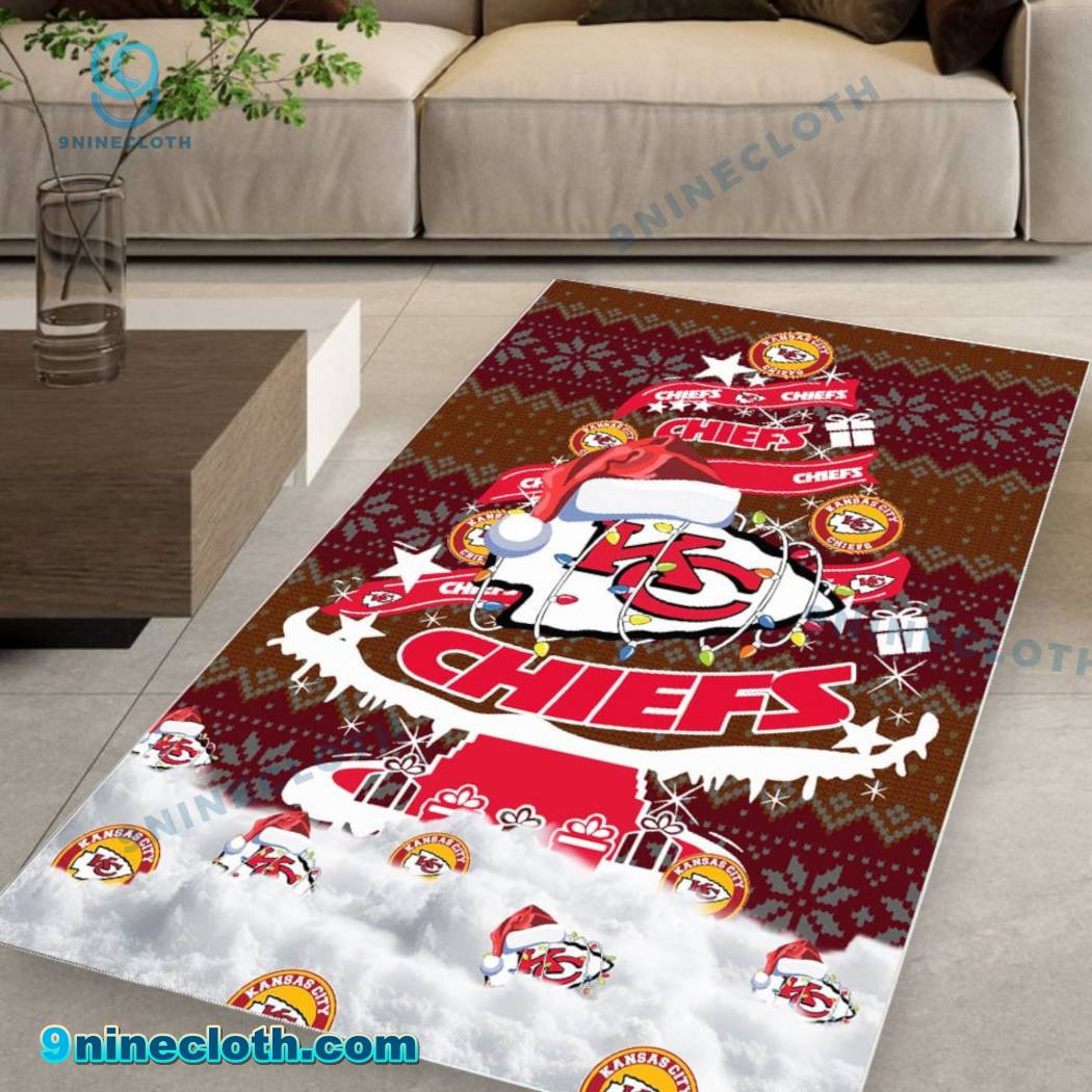 Kansas City Chiefs NFL Football Christmas Tree Rug Carpet 8q3zjdH