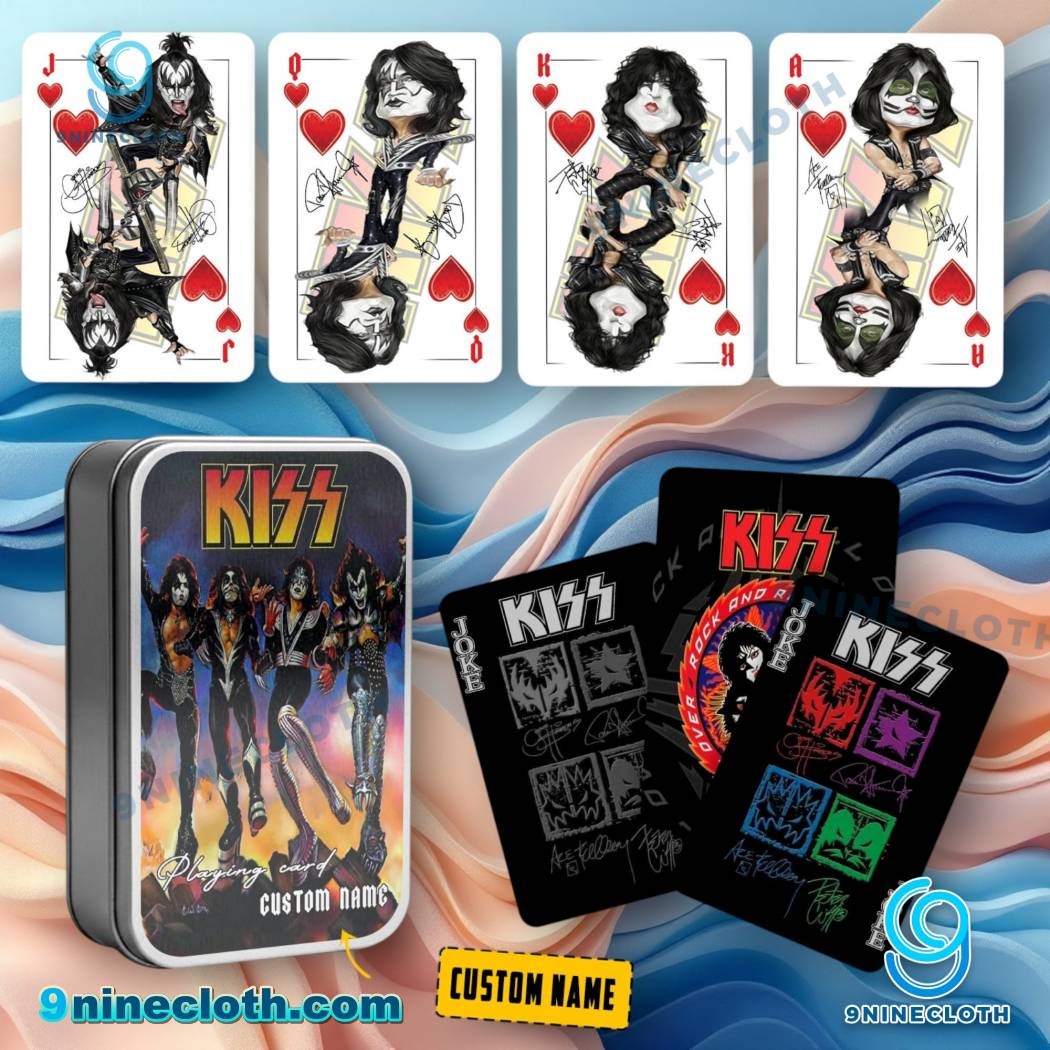 Kiss Personalized Playing Cards With Tin Box aqKu1GC
