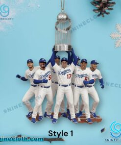 LA Dodgers Win The 2025 World Series Ornaments 1CDslhN