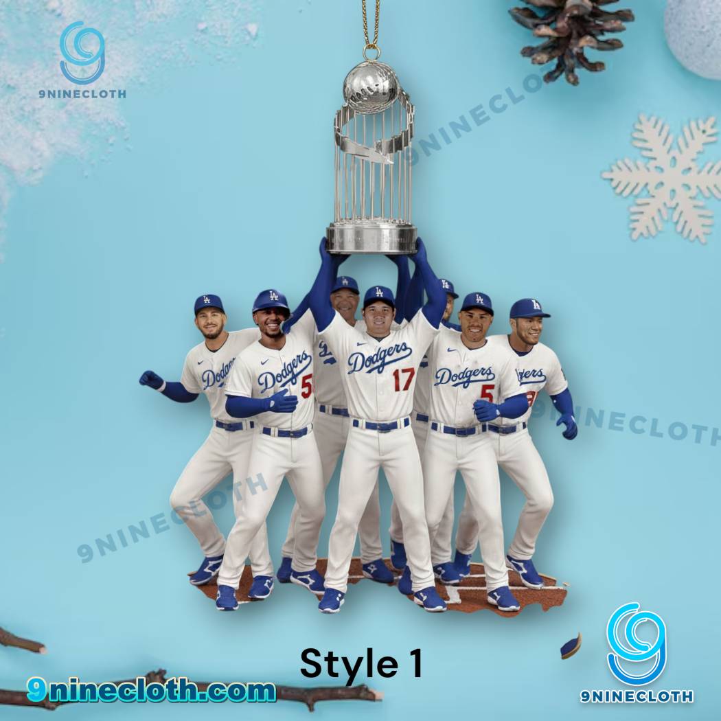 LA Dodgers Win The 2025 World Series Ornaments 1CDslhN