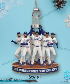 LA Dodgers Win The 2025 World Series Ornaments 5dCpXs8