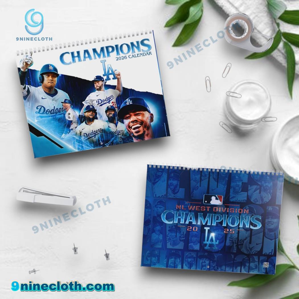 LA Dodgers World Series Champions 2026 Wall Calendar PNtKhF9