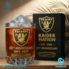 Las Vegas Raiders NFL Legacy Anniversary 2025 Whiskey Glass lmxW2D8