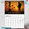 Lest We Forget Memorial 2026 Wall Calendar-a egXWRGc