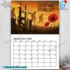 Lest We Forget Memorial 2026 Wall Calendar-c hz72A4H
