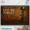Lest We Forget Memorial 2026 Wall Calendar GXeVLSg