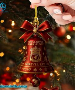 Liverpool FC You'll Never Walk Alone Forever Red Christmas Bell Ornament qjylKUM